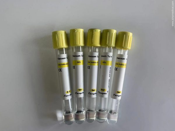 Disposable-vacuum-blood-collection,-with-gel-and-coagulant-