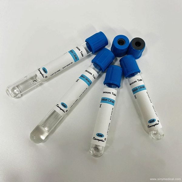Medical Consumables Blue Cap Vacuum Blood Collection Tubes