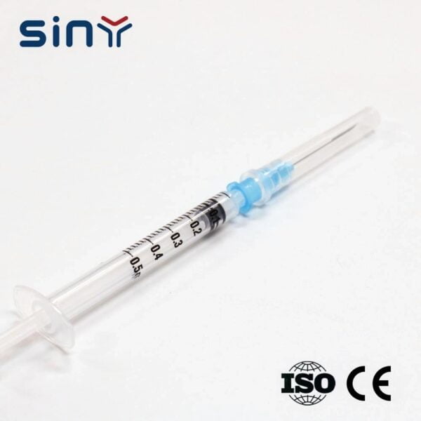 Disposable Self Destructive Retractable Syringe with Needle 1